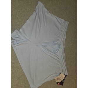 Women's Lounge Shorts Light Blue Drawstring Elastic Waist Summer Comfy